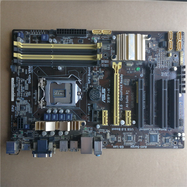 asus华硕z87k1150针ddr3全固固态独立立大原装主板