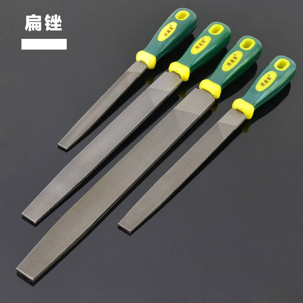 锉刀得威斯钳工工具中齿扁锉圆半圆方锉三角锯子钳工锉