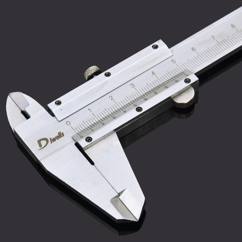 游标卡尺得威斯150mm不锈精度内径外径游标卡尺