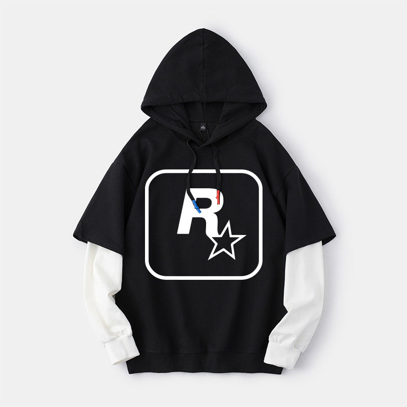 gta5游戏公司rockstargames周边星标标志卫衣连小清新衣服卫衣