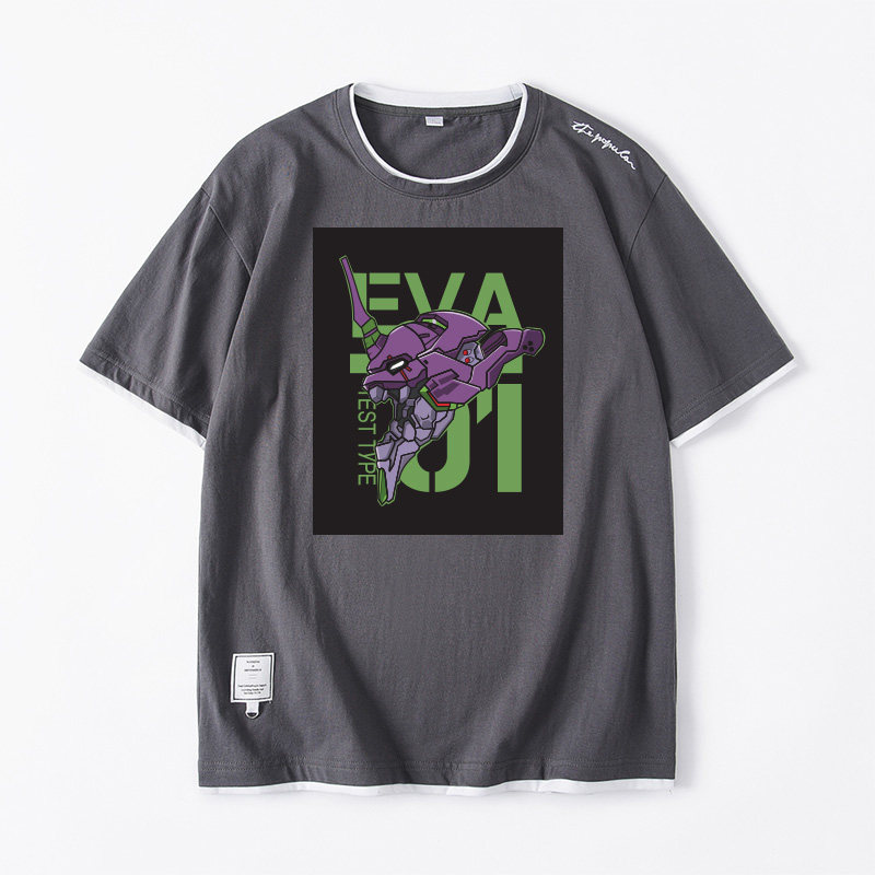 新世纪福音战士eva初号机动漫周边短袖新品两件衣服t恤