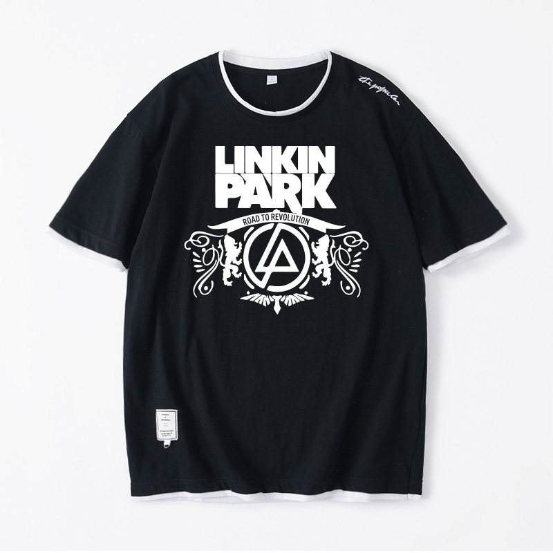 摇滚乐队林肯公园linkinparkt短袖新品两件衣服女男圆领t恤