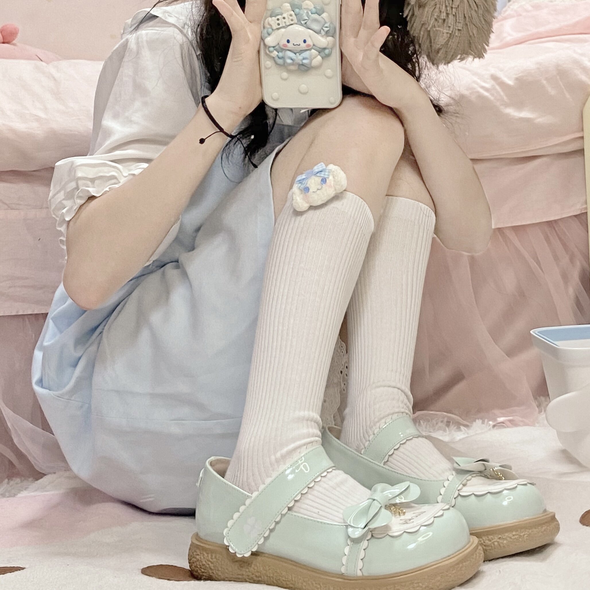 piggy幼儿园一起来做少女jk制服格裙袜子集合中筒袜