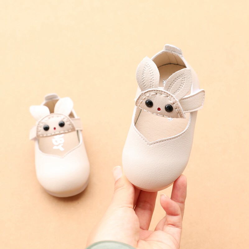 崔丫丫童鞋1-2岁可爱兔子女宝宝单鞋婴幼儿学步鞋软底小公主皮鞋