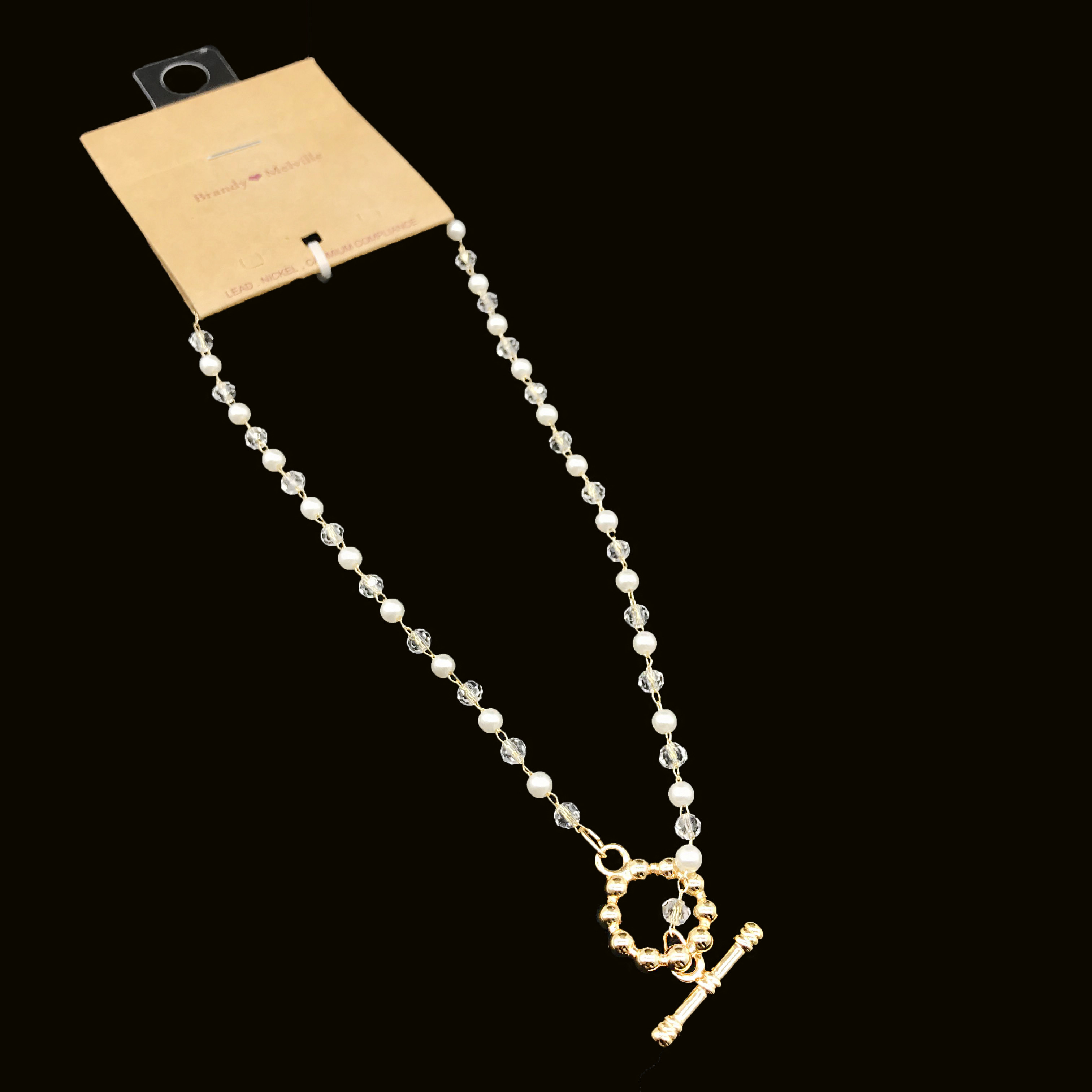 brandymelville珍珠项链ot美式复古项圈jenni同款颈链项链