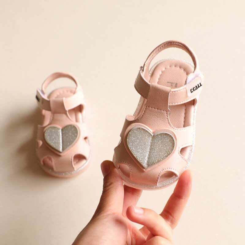 凉鞋儿童童鞋夏季韩版女宝宝包头公主幼儿学步凉鞋