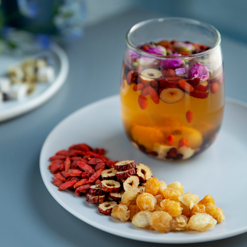 艺福堂花茶组合酸枣仁茯苓百合茶包红枣桂圆枸杞茶玫瑰花袋装正品
