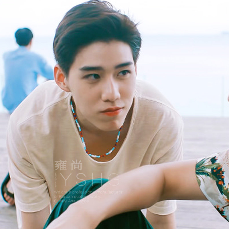 你的诠释我的爱bkpp同款项链pp锁骨彩色米珠项链