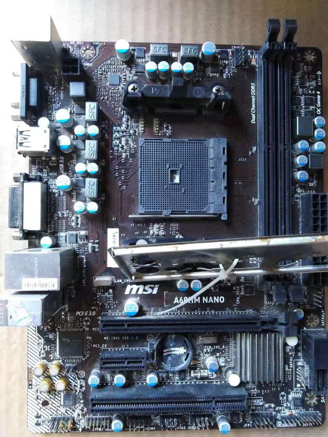 主板msi微星a68hmnanofm2amd7650k7860k860k主板