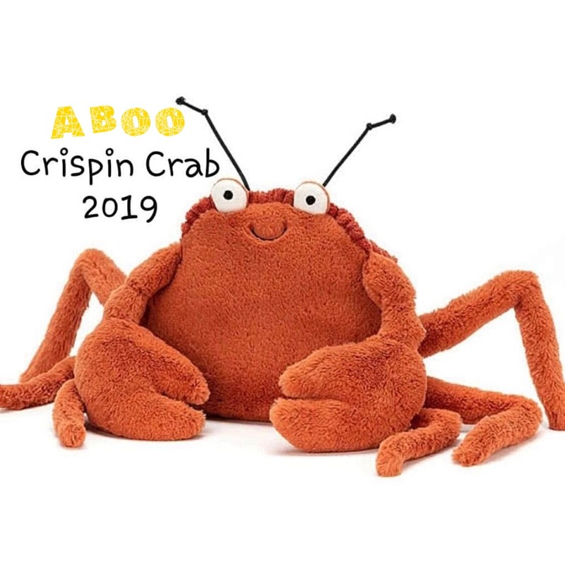 新英国jellycat正品crispincrab红螃蟹毛绒安抚玩偶