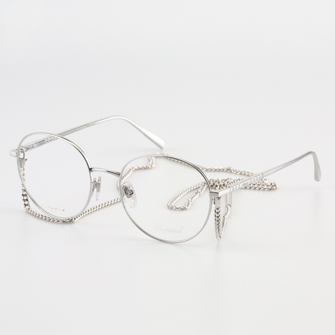 chopard萧邦眼镜镜框男马伯骞同款圆形纯钛vchf48眼镜架