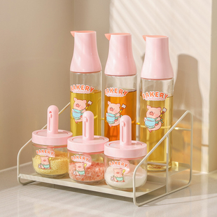 川岛屋&lulu猪联名 调料盒家用厨房油盐酱醋调味收纳瓶罐套装组合