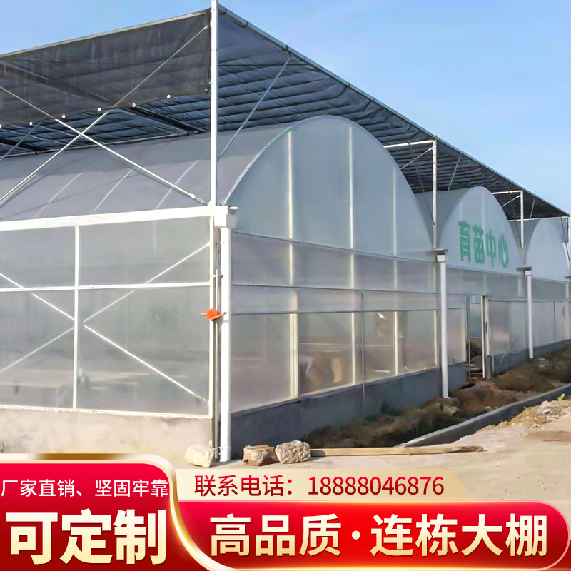 连体大棚骨架华润架子花卉多肉蔬菜种植抗风温室大棚支架
