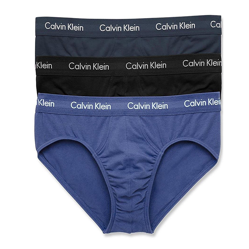 3条装calvinklein男士内裤代购ck纯棉抗菌透气低腰男三角内裤