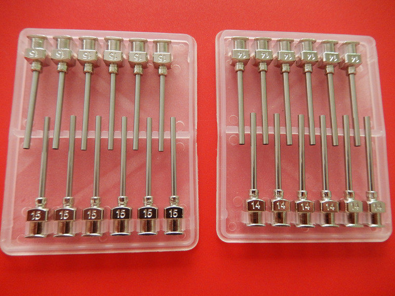 不锈钢针头针筒针管25mm总长37mm1英寸金属点胶头其他电子工具