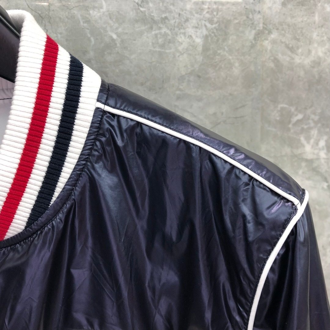 tb棒球服男女同秋冬潮牌宽松红白蓝章仔立领夹克