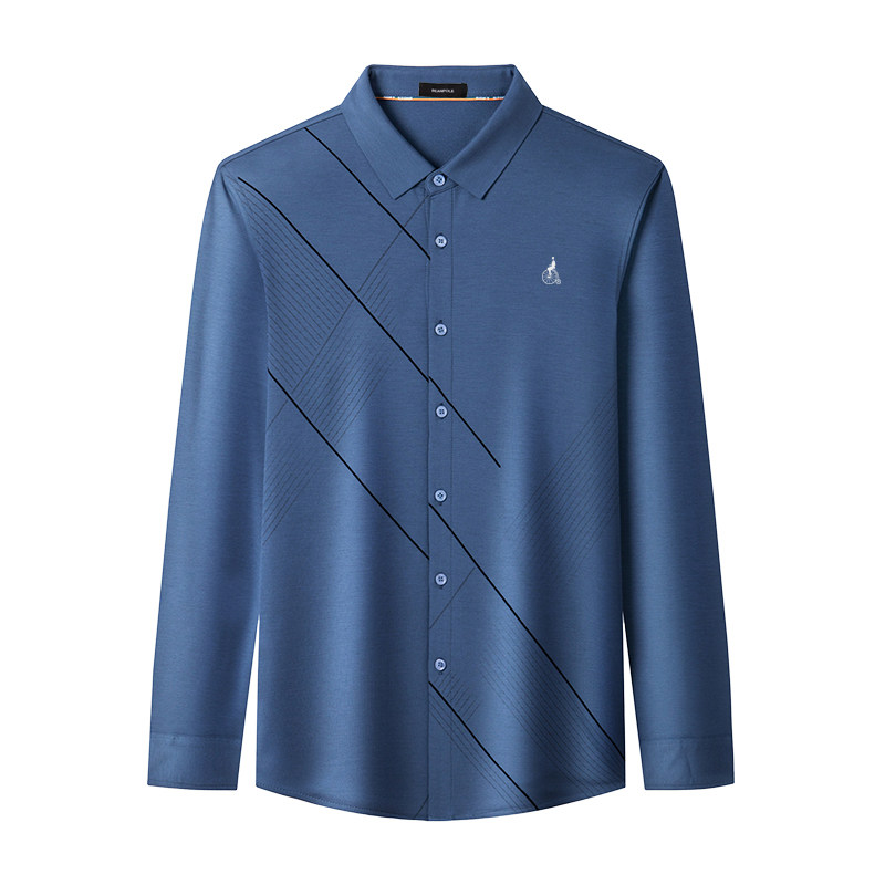 beanpole滨波2022秋季新款男士长袖衬衫商务休闲衬衫