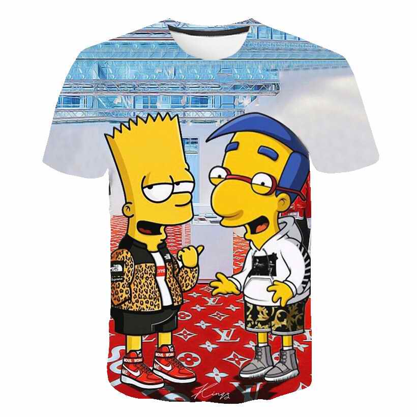 辛普森一家the simpsons家庭印花t恤阿森一族短袖夏装青少年衣服