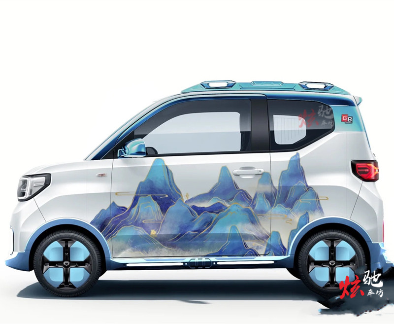 五菱宏光minievgameboy车贴拉花五菱gb卡通车门s4车展汽车装饰贴