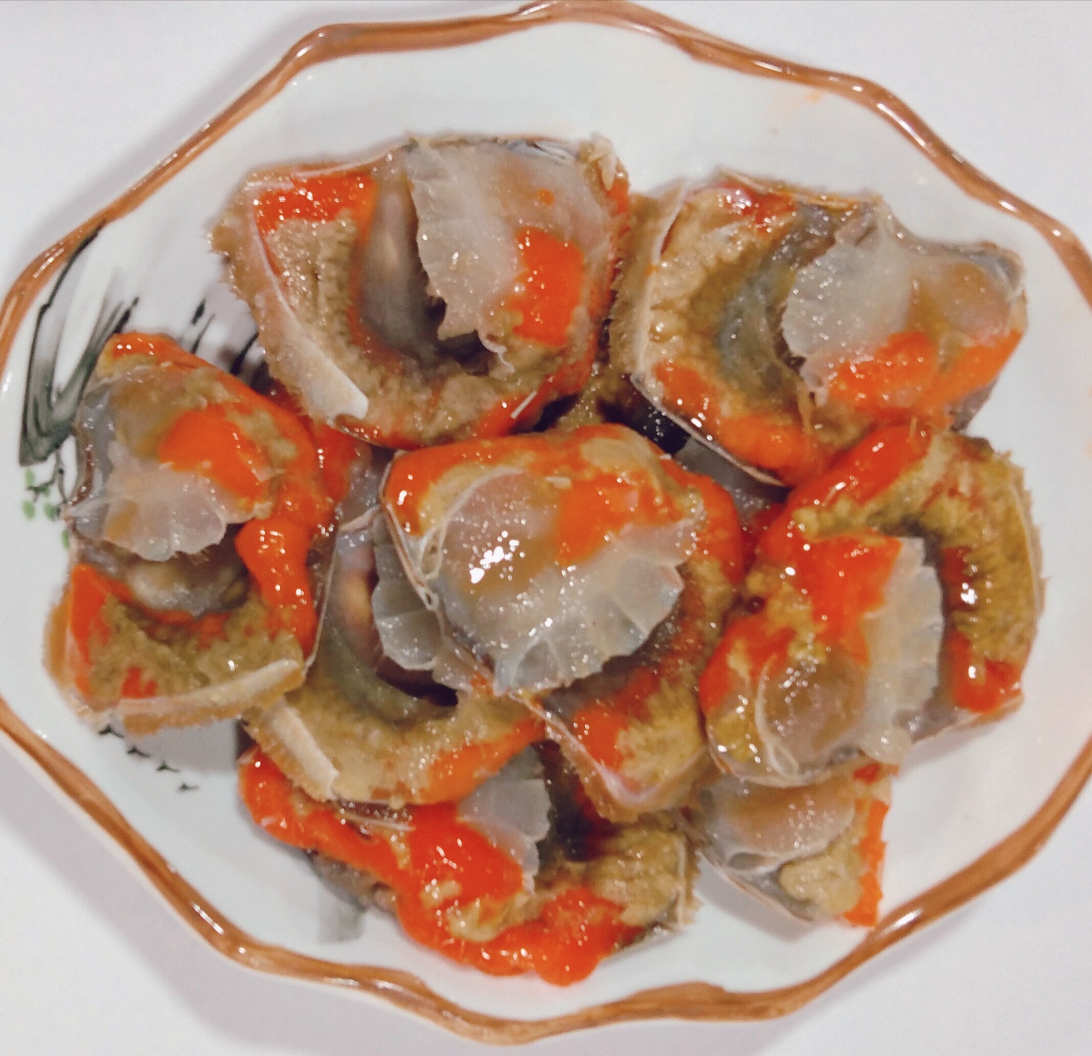 宁波舟山特产咸呛蟹全蟹盖生腌制海鲜梭子蟹红膏蟹块