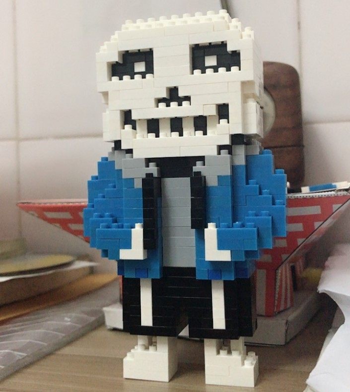 传说之下儿童益智拼装玩具undertale游戏sans手办潮玩盲盒