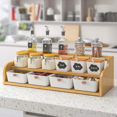 厨房用品置物架调料架台面油盐酱醋收纳架家用大全调料盒调味品架