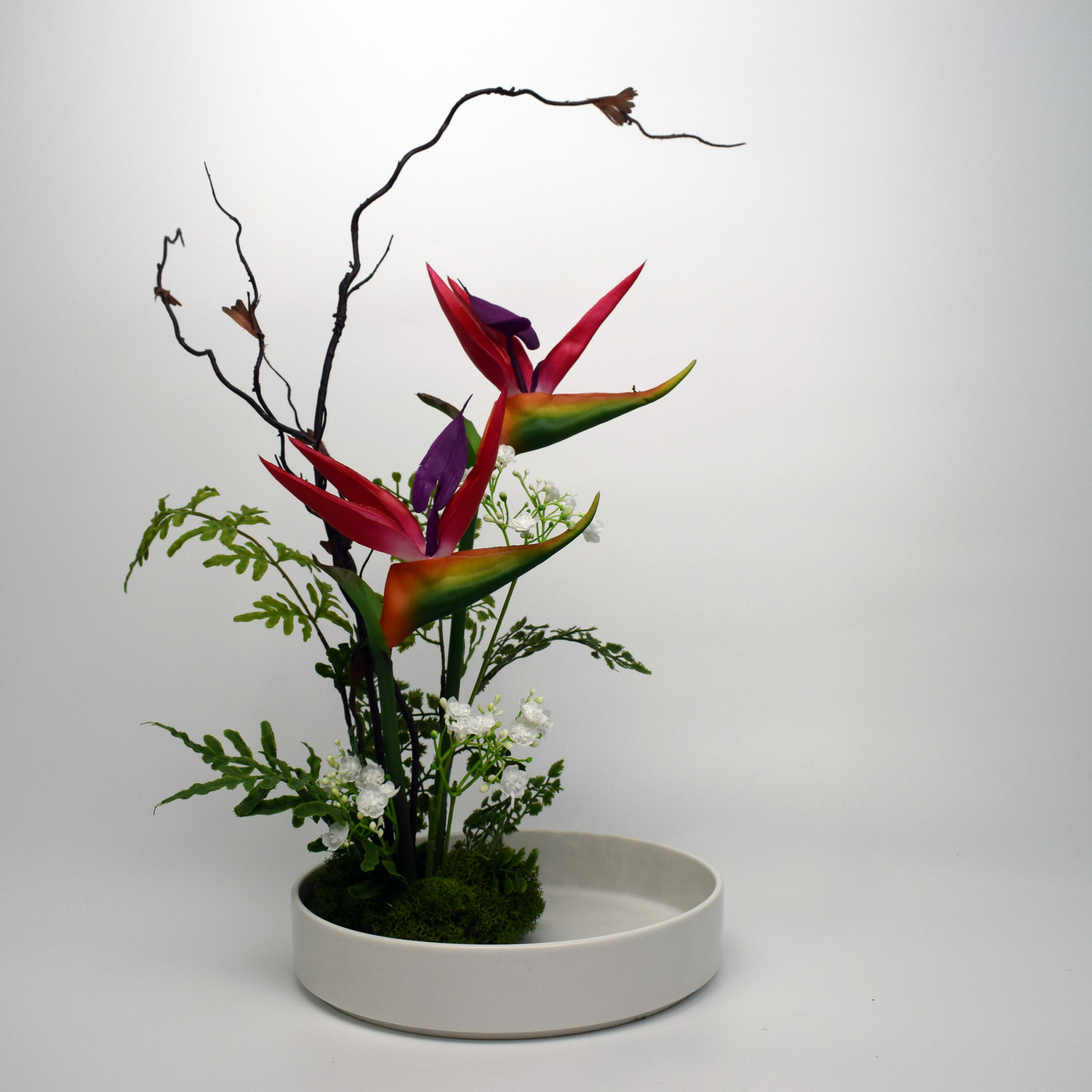 新中式花艺套装植物仿真天堂鸟摆件餐桌客厅室内仿真植物盆景