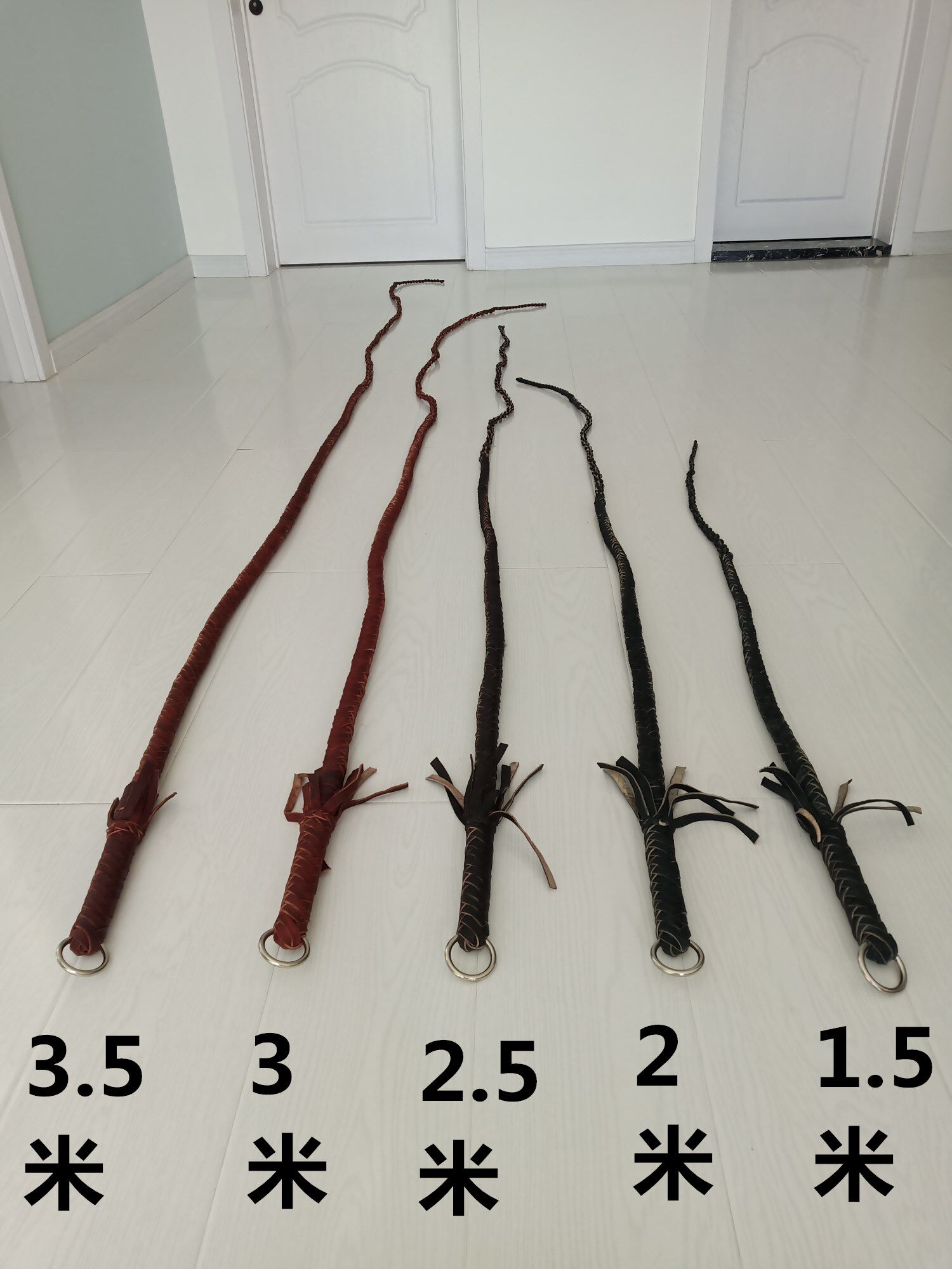 老皮匠手工编制内外牛皮鞭子响鞭甩鞭健身武术九节鞭