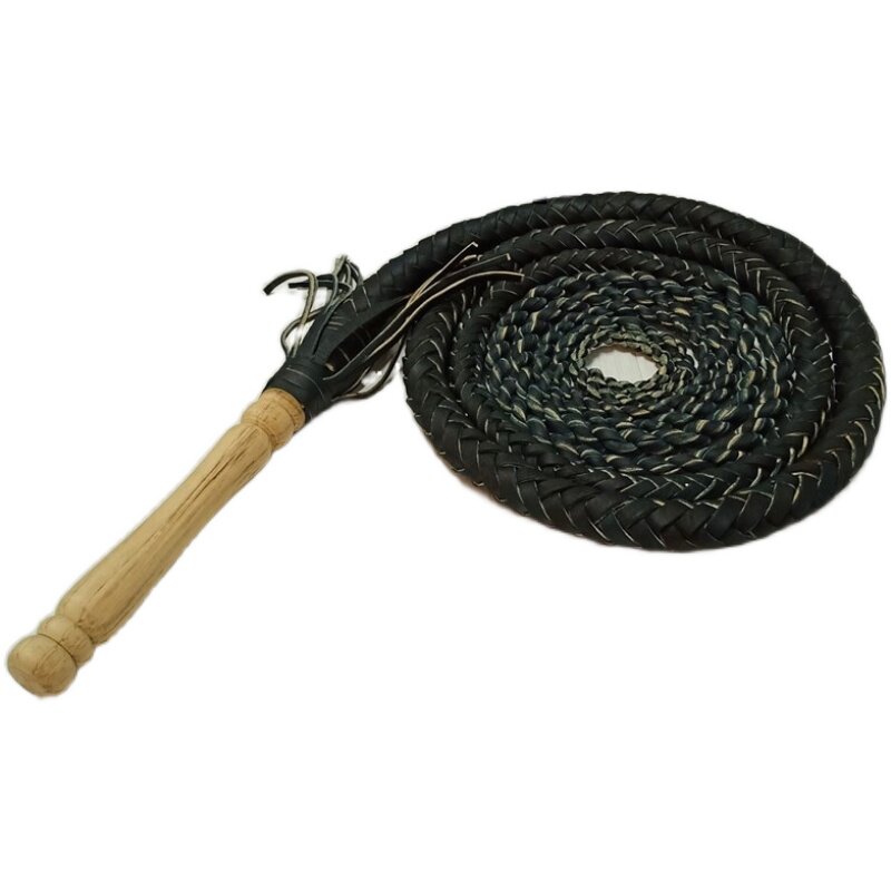 手工牛皮鞭子健身响鞭甩鞭长鞭武术九节鞭