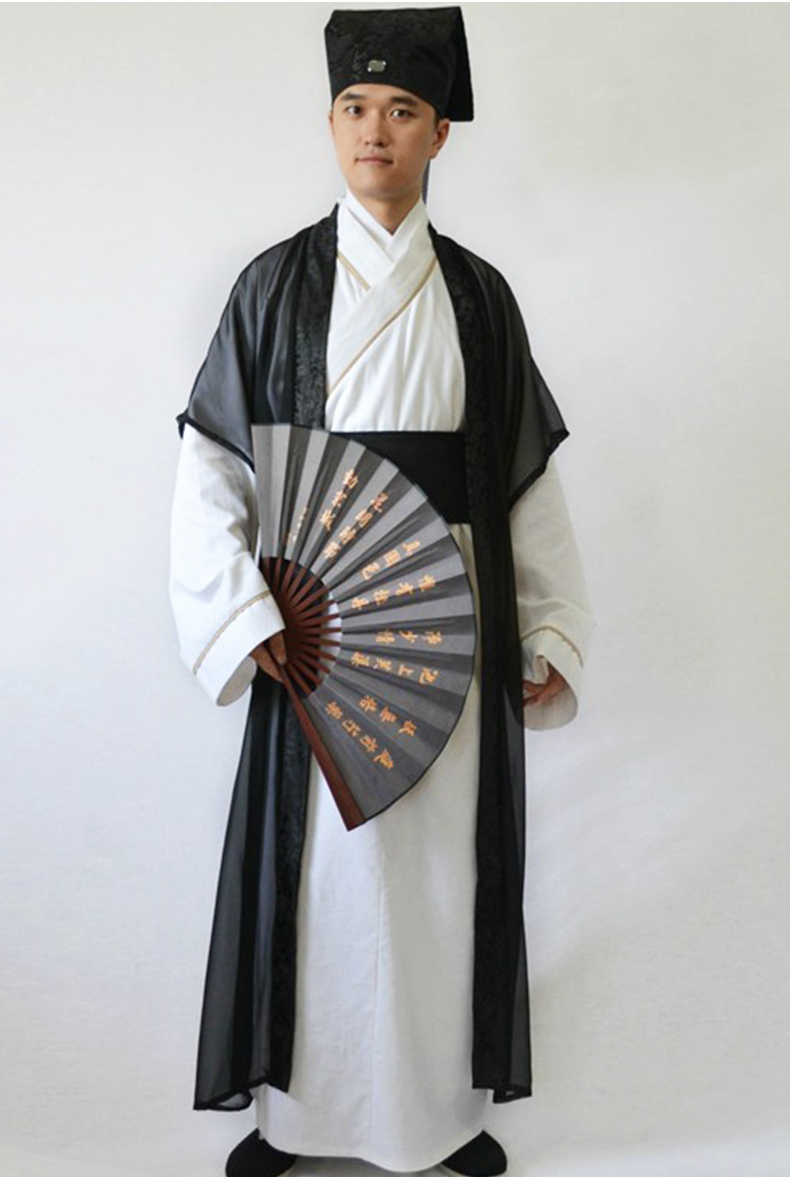 古装书生服装古代民族演出服唐装汉服男式中国风秀才装才子演出服