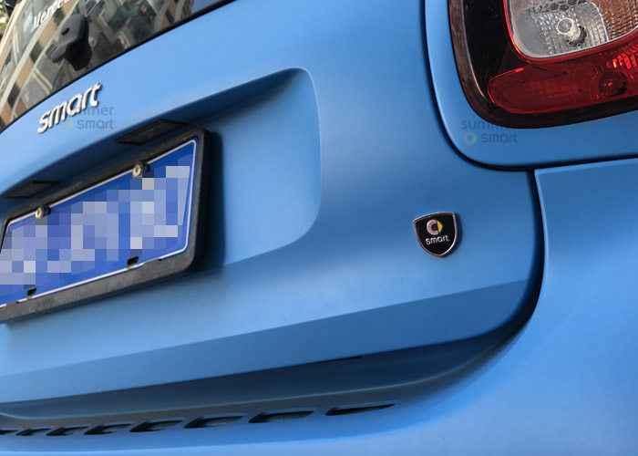 车贴09-19款smart汽车改装小精灵尾箱金属车标汽车装饰贴