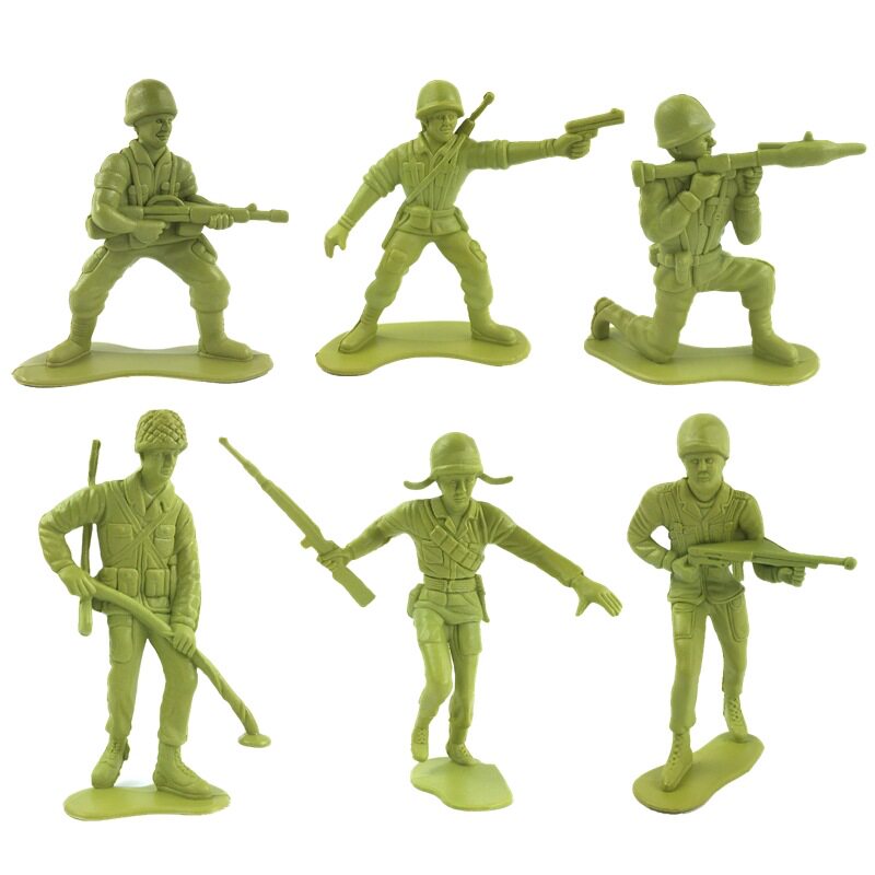 兵人包邮10cm特大二战美国士兵场景模型怀旧兵人专区