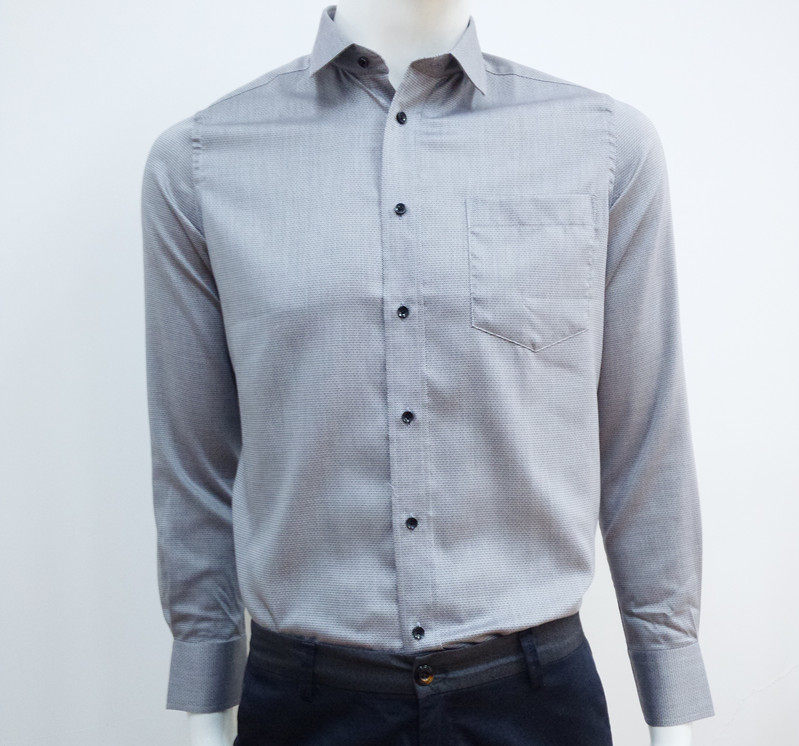 enzo特价灰色修身休闲男士衬衫a337包邮衬衫