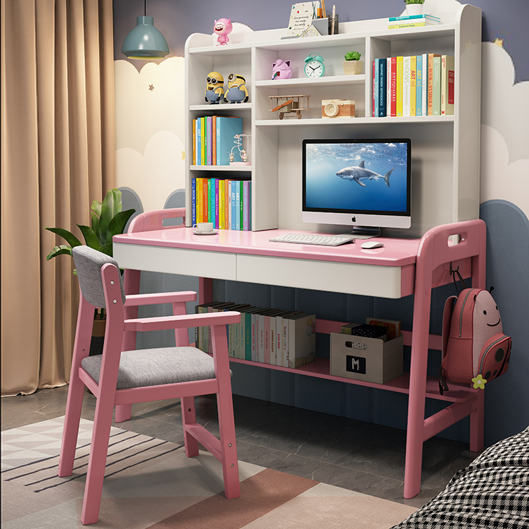 儿童学生桌椅学习实木升降桌可写字卧室儿童书儿童学习桌