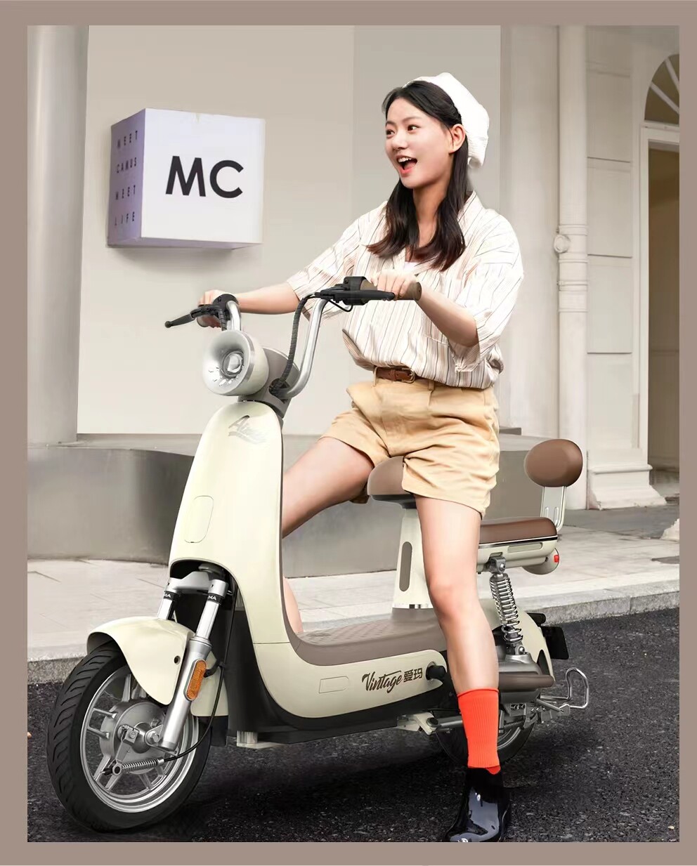 爱玛引擎小熊60电动车新款新国标高颜值长续航电瓶车电动自行车