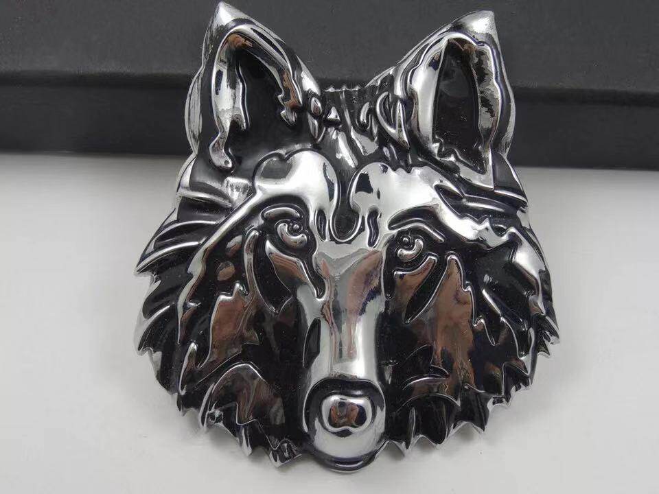 狼头汽车装饰改装个性车标野兽车贴金属尾标侧标汽车装饰贴