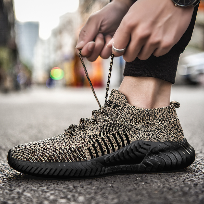 回力男鞋2022春季百搭网面透气椰子鞋男运动鞋软底飞织防臭袜子鞋