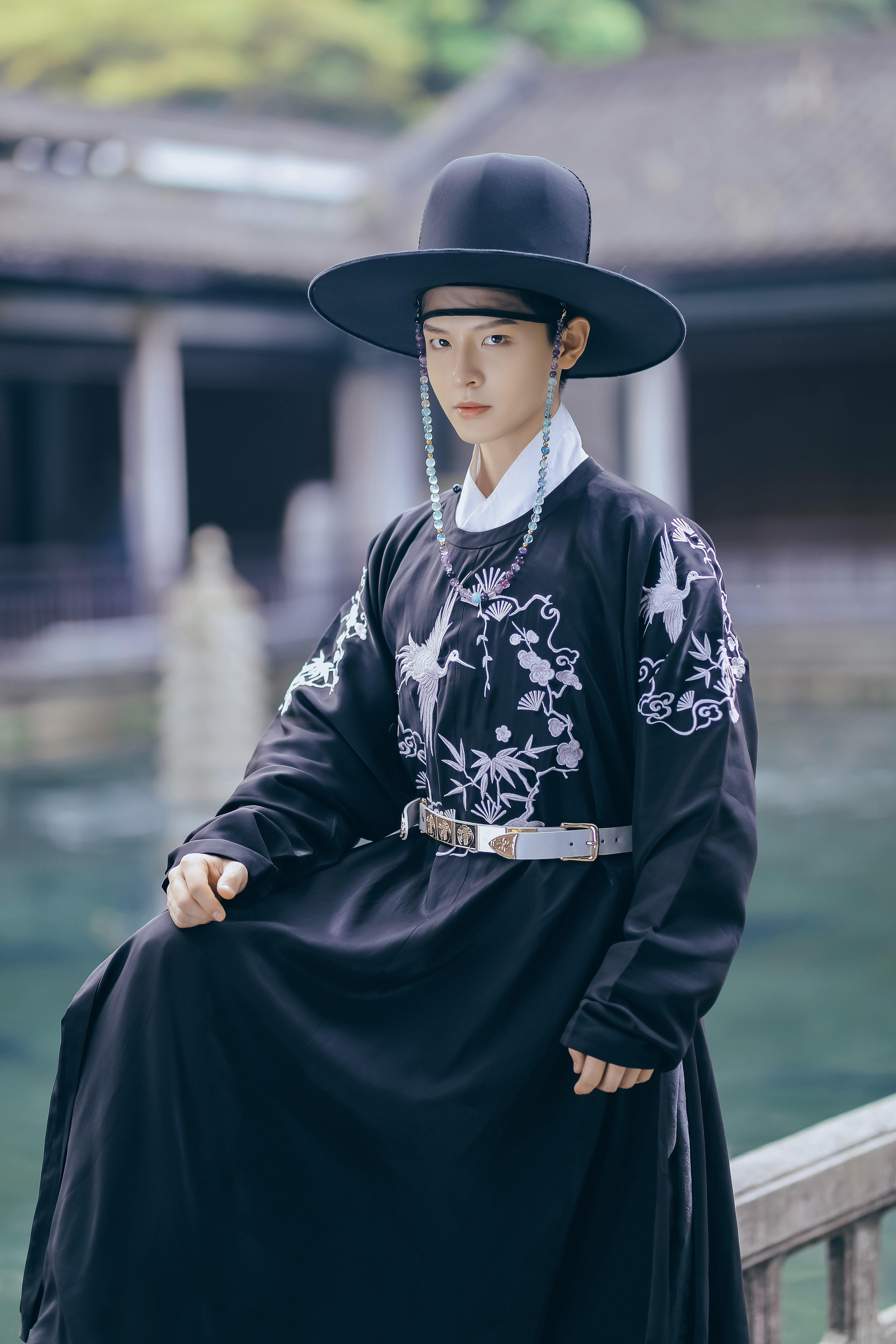 霜翎阁原创创正品红色白色包邮革带蹀腰带汉服配饰腰带