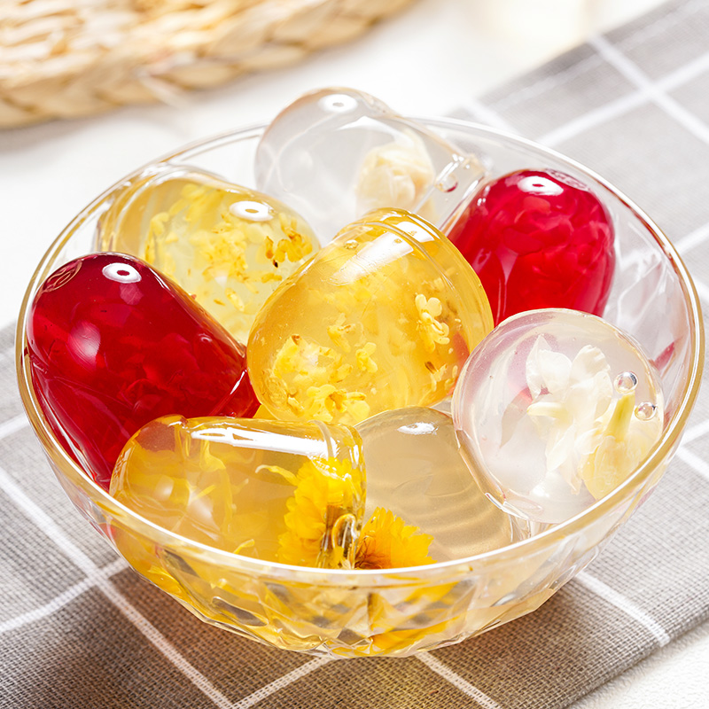 云南农业大学七彩云鲜花果冻500g特产玫瑰布丁茉莉花果冻