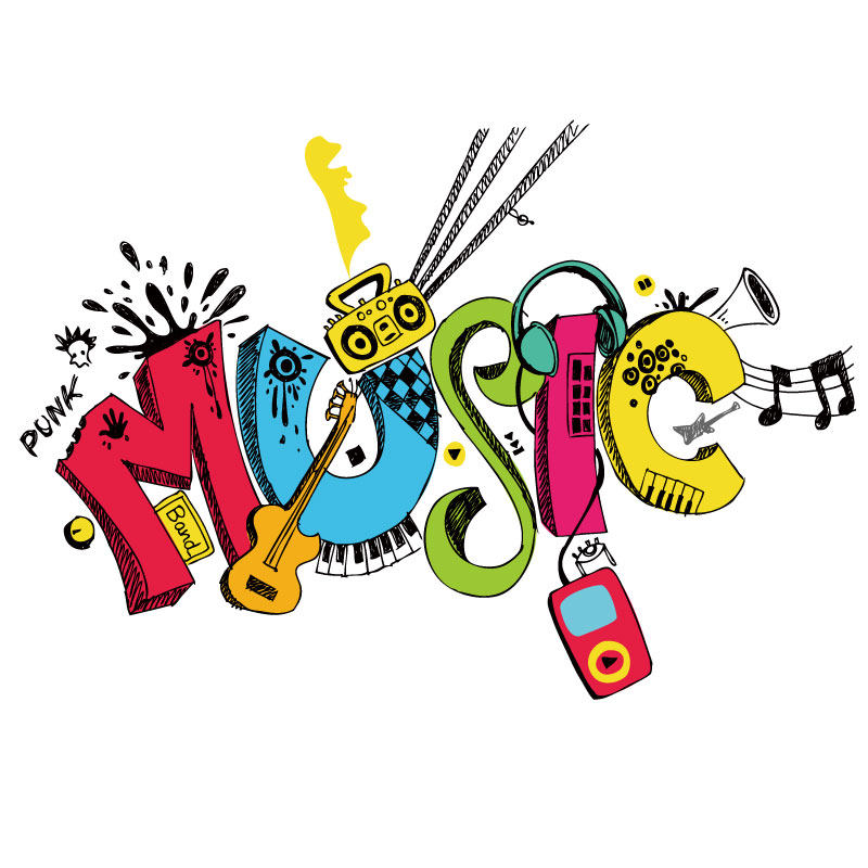 音乐字母时尚服饰印花街头涂鸦烫画摇滚工装diy布贴