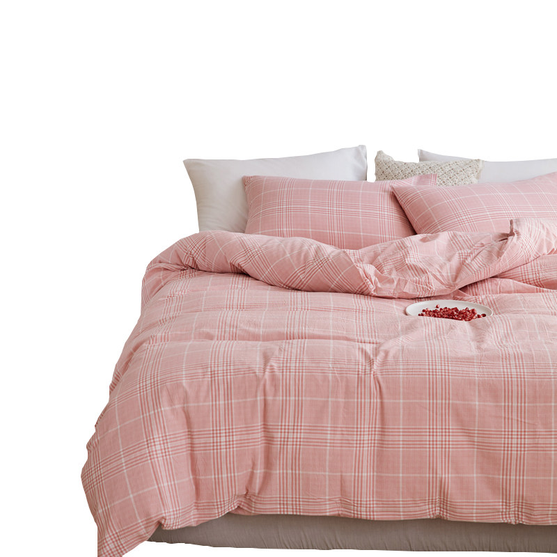 mution妙轩春夏格子纯棉全棉单个被套被罩学生被套