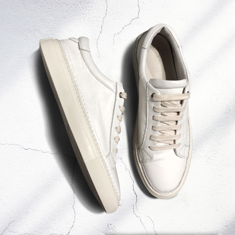 复古小脏鞋男款2022春夏潮牌板鞋真皮透气小白鞋男潮流百搭高级感