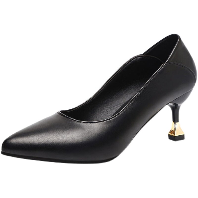 大东她断码清仓女鞋2021年春季新款软皮跟单鞋女单鞋