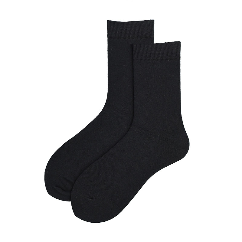 黑色袜子男纯棉中筒男士西装日本ins防臭商务中筒袜