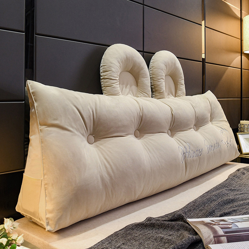 床头三角枕臻大耳朵靠背床上软包卧室榻榻米靠垫靠垫