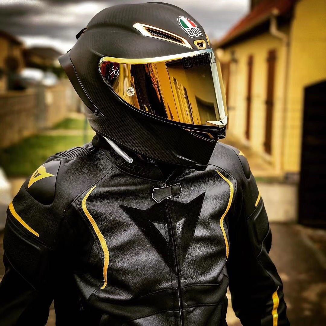 agvpistagprr哑光70周年灰红变色龙碳纤维摩托车头盔全盔摩托车头盔