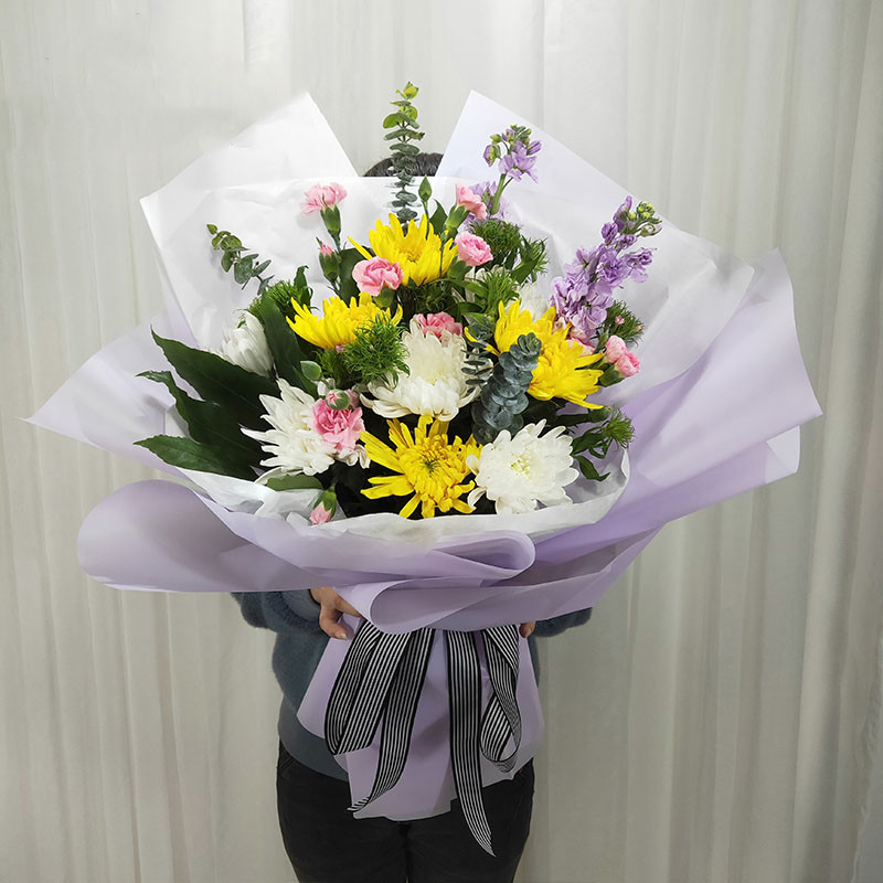 清明节高档忌日扫墓祭祀悼念缅怀花束汕头白菊鲜花速递(同城)