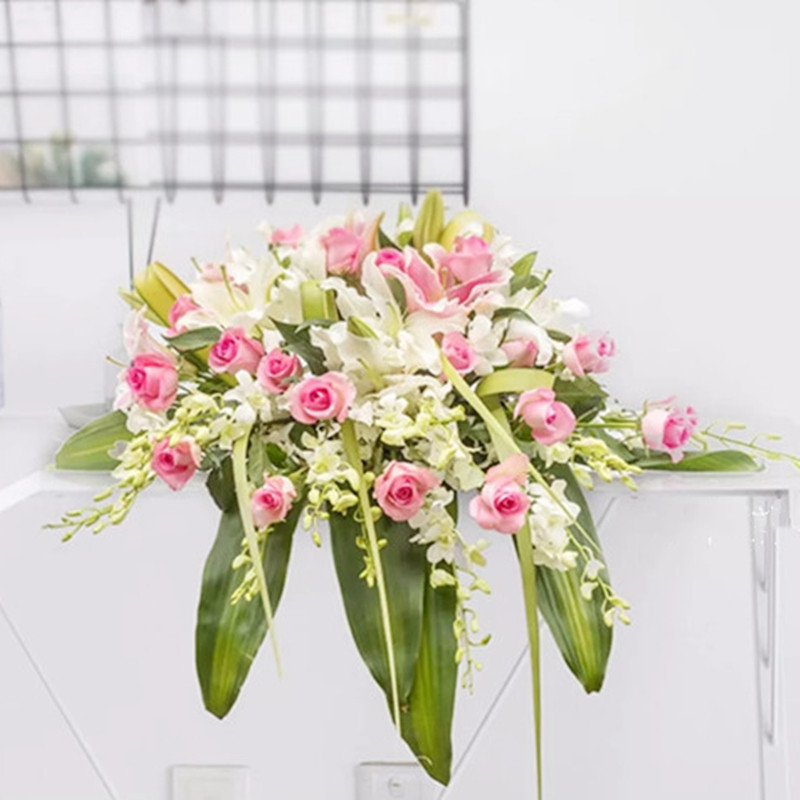 会议桌花台演讲北京上海会议用花天津南京杭州鲜花速递同城