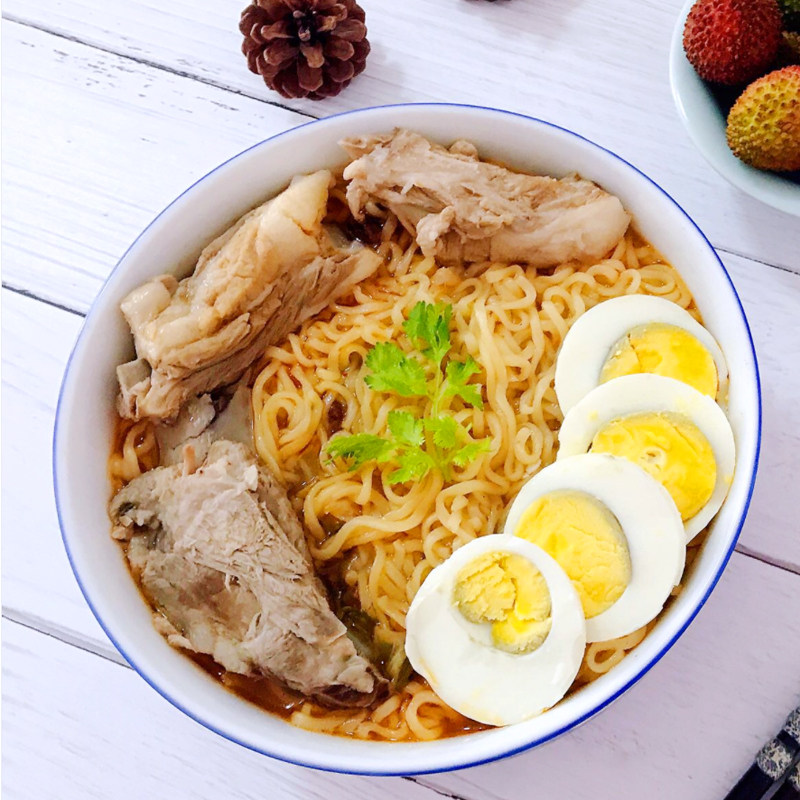 香港公仔清炖排骨5连包装整箱袋装方便面泡面冲泡方便面