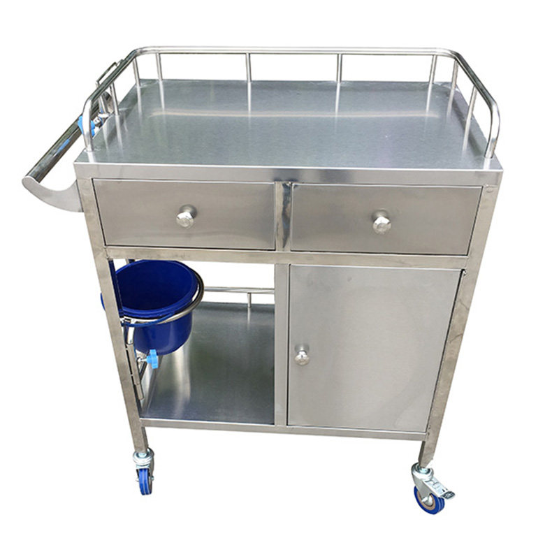 加厚不锈钢抢救车急救车治疗车医疗换药车器械车药品推车麻醉车